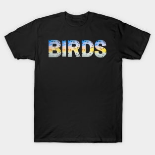 Birds Flying Text T-Shirt